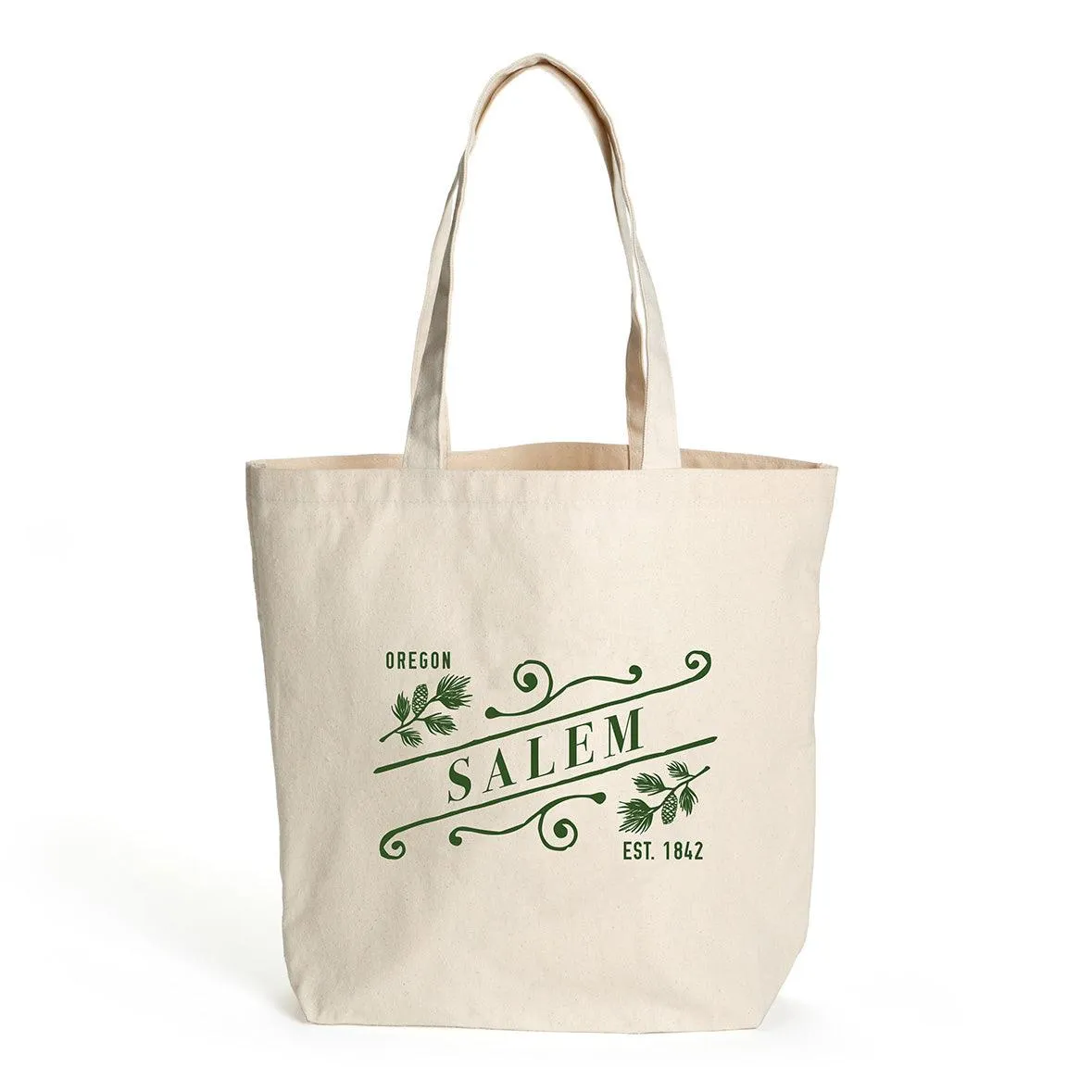 10 Oz. Natural Canvas Market Tote Printed with a Customizable SLANT Design