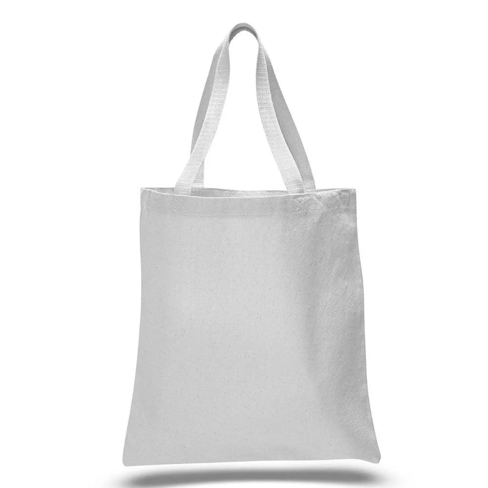 12 Oz. Colored Canvas Simple Tote Bag Printed with a Customizable BLOCK SPORT COLLECTION Design