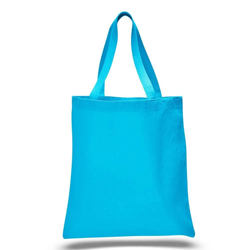 12 Oz. Colored Canvas Simple Tote Bag Printed with a Customizable SQUARES COLLECTION Design