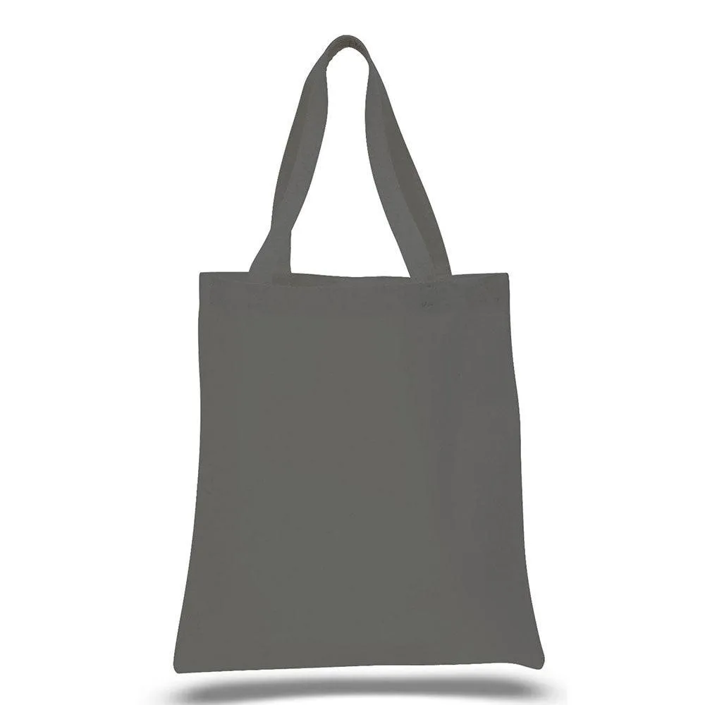 12 Oz. Colored Canvas Simple Tote Bag Printed with a Customizable SQUARES COLLECTION Design