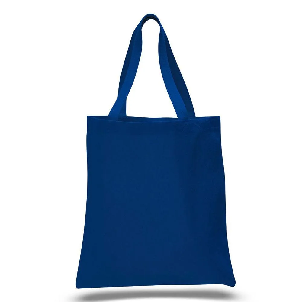 12 Oz. Colored Canvas Simple Tote Bag Printed with a Customizable SQUARES COLLECTION Design