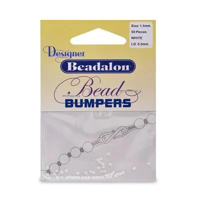 1.5mm White Rondelle Bead Bumpers from Beadalon