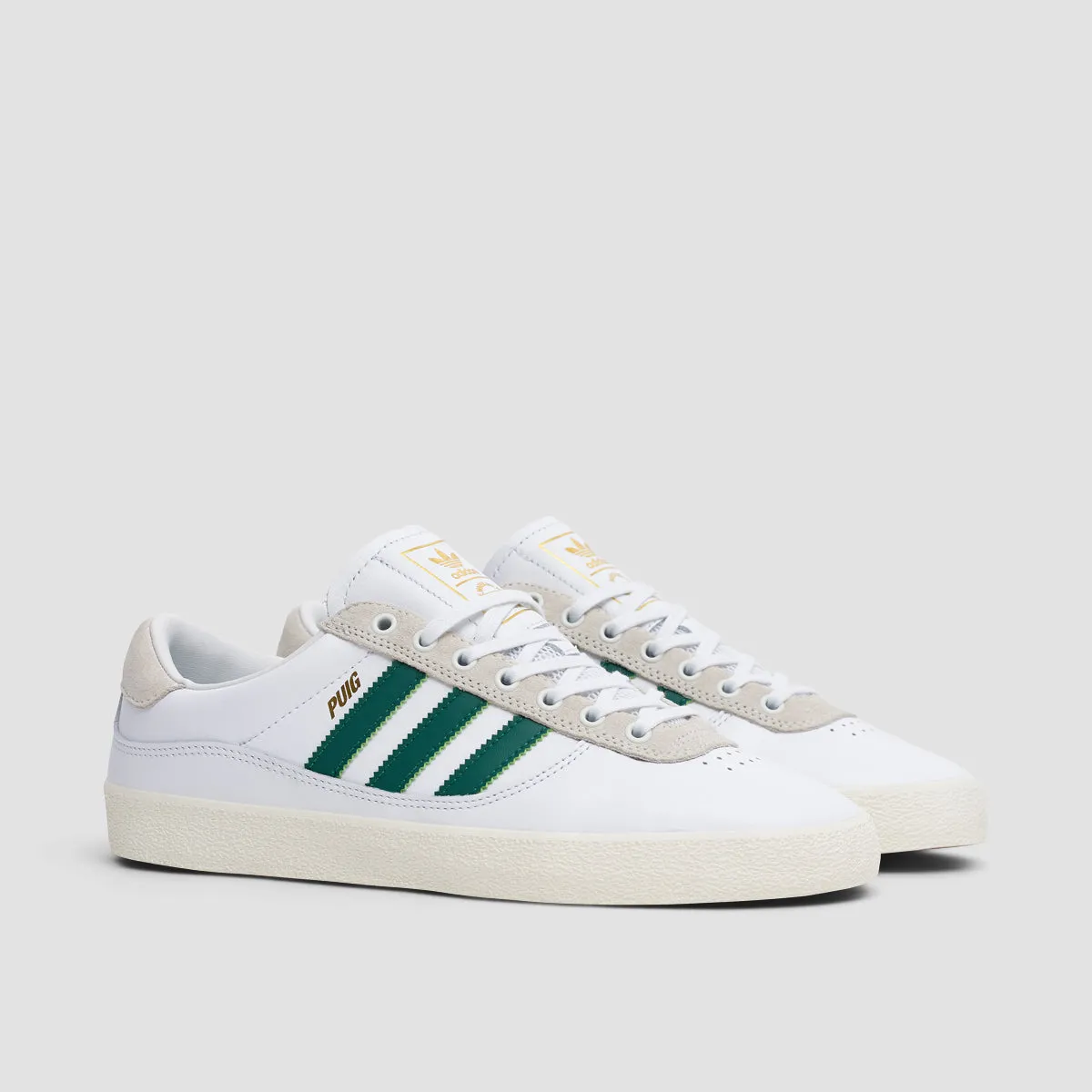 adidas Puig Indoor Shoes - Footwear White/Dark Green/Core White