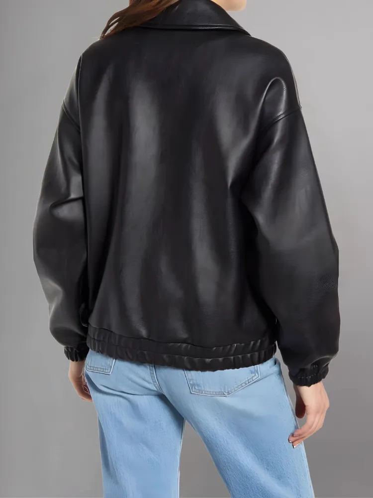 Aida Black A-2 Bomber Jacket