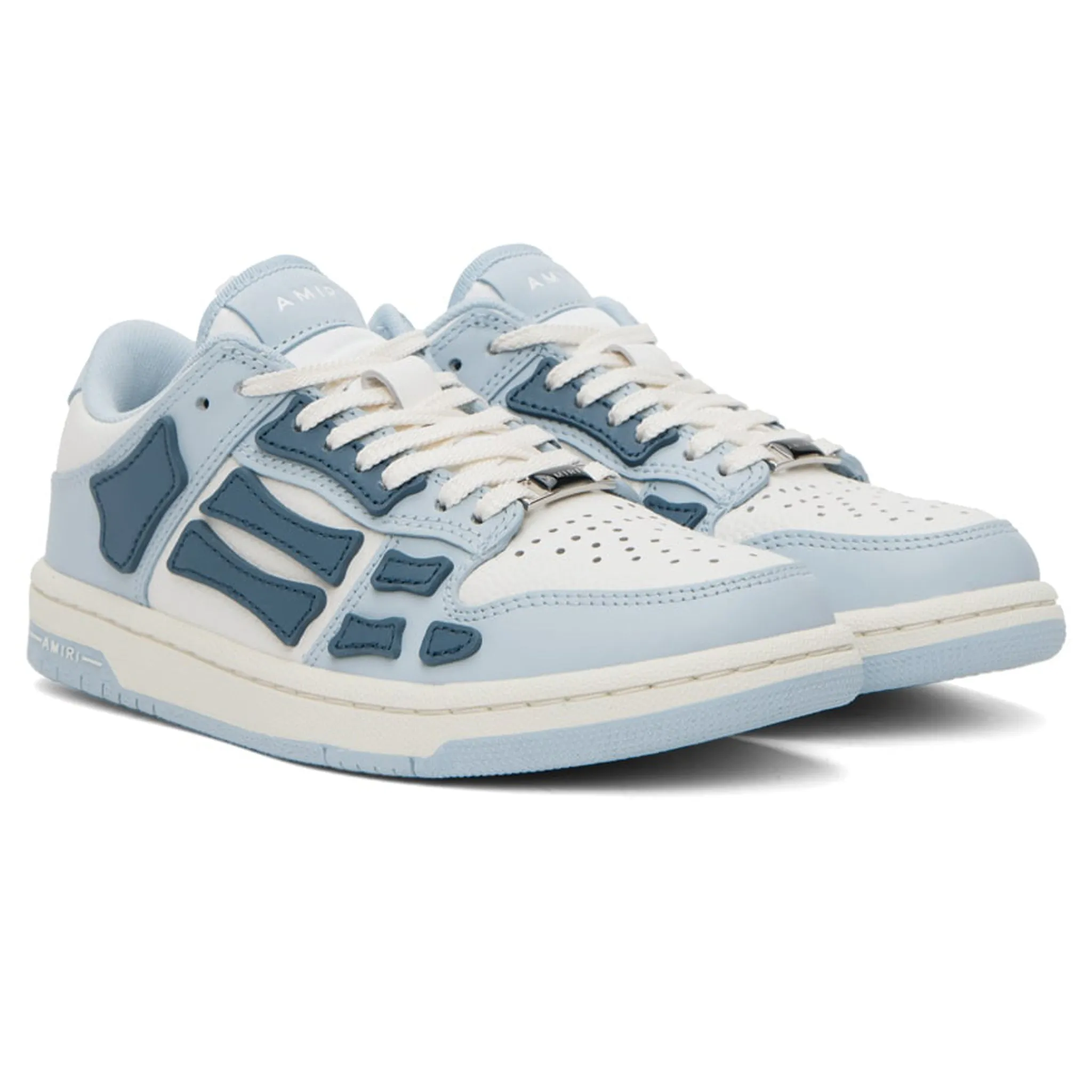 Amiri Skeleton Low Top Baby Blue White Sneaker