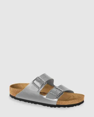 ARIZONA SILVER BIRKO-FLOR NARROW SANDALS