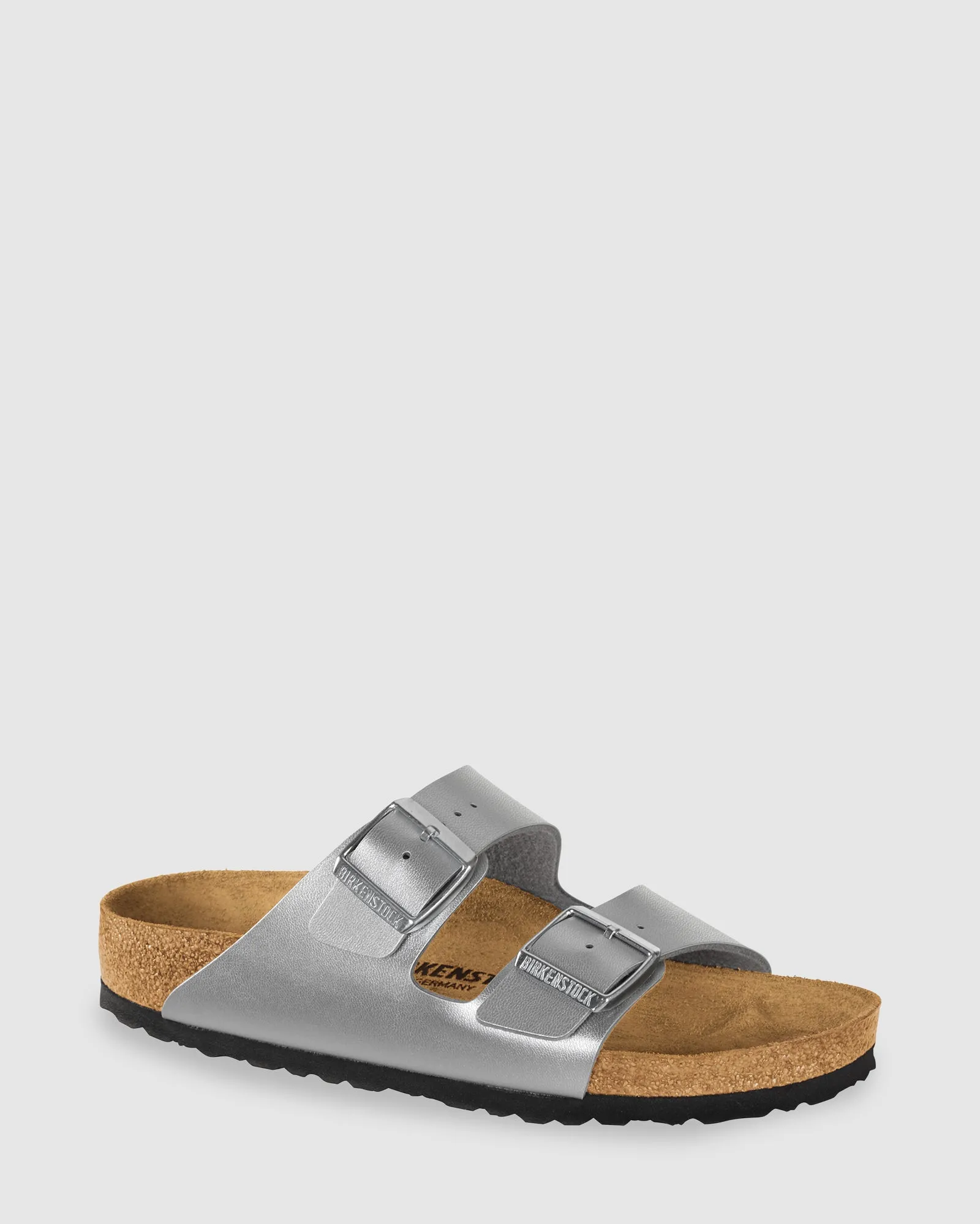 ARIZONA SILVER BIRKO-FLOR NARROW SANDALS