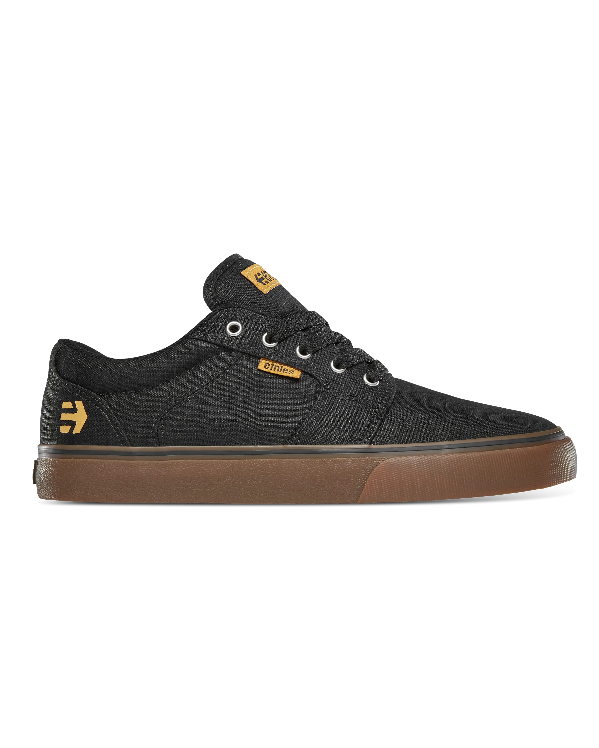 Barge LS Shoes in Black, Gum & Silver