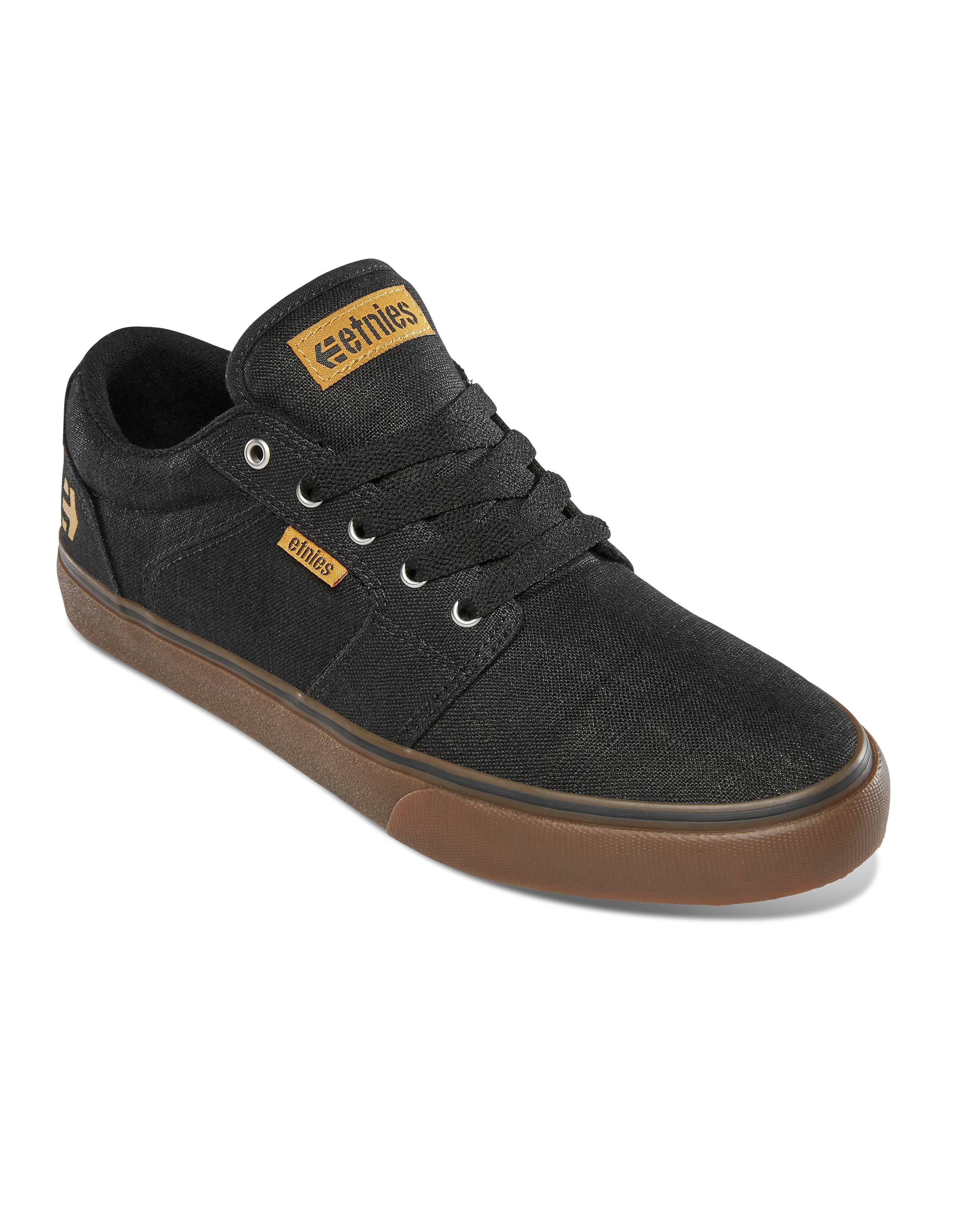 Barge LS Shoes in Black, Gum & Silver