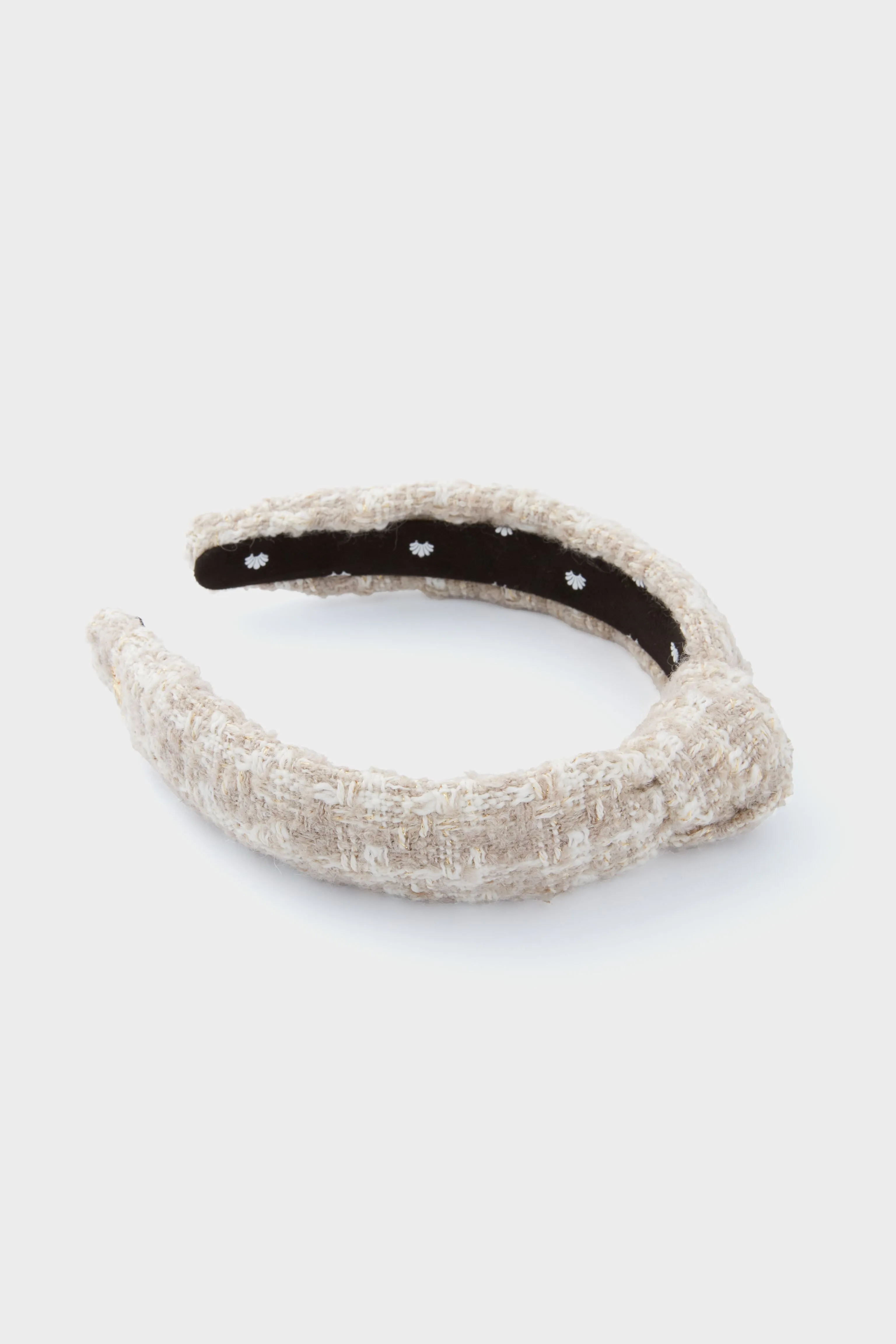 Bisque Tweed Slim Knotted Headband