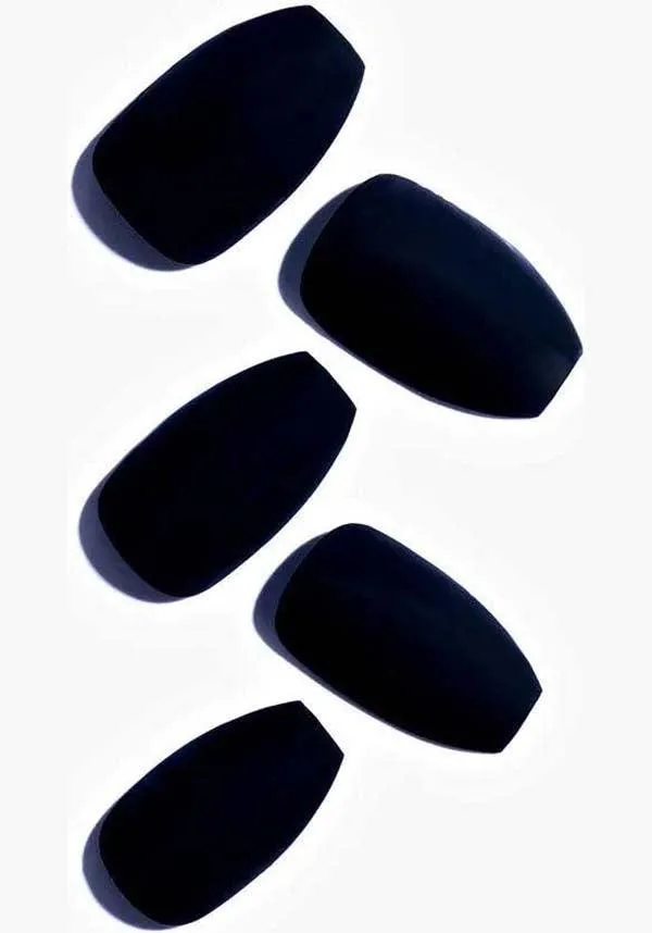 Black Matte [Ballerina] | PRESS ON NAILS