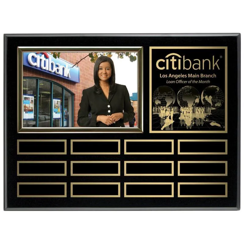 Black Piano Finish Photo Plaque