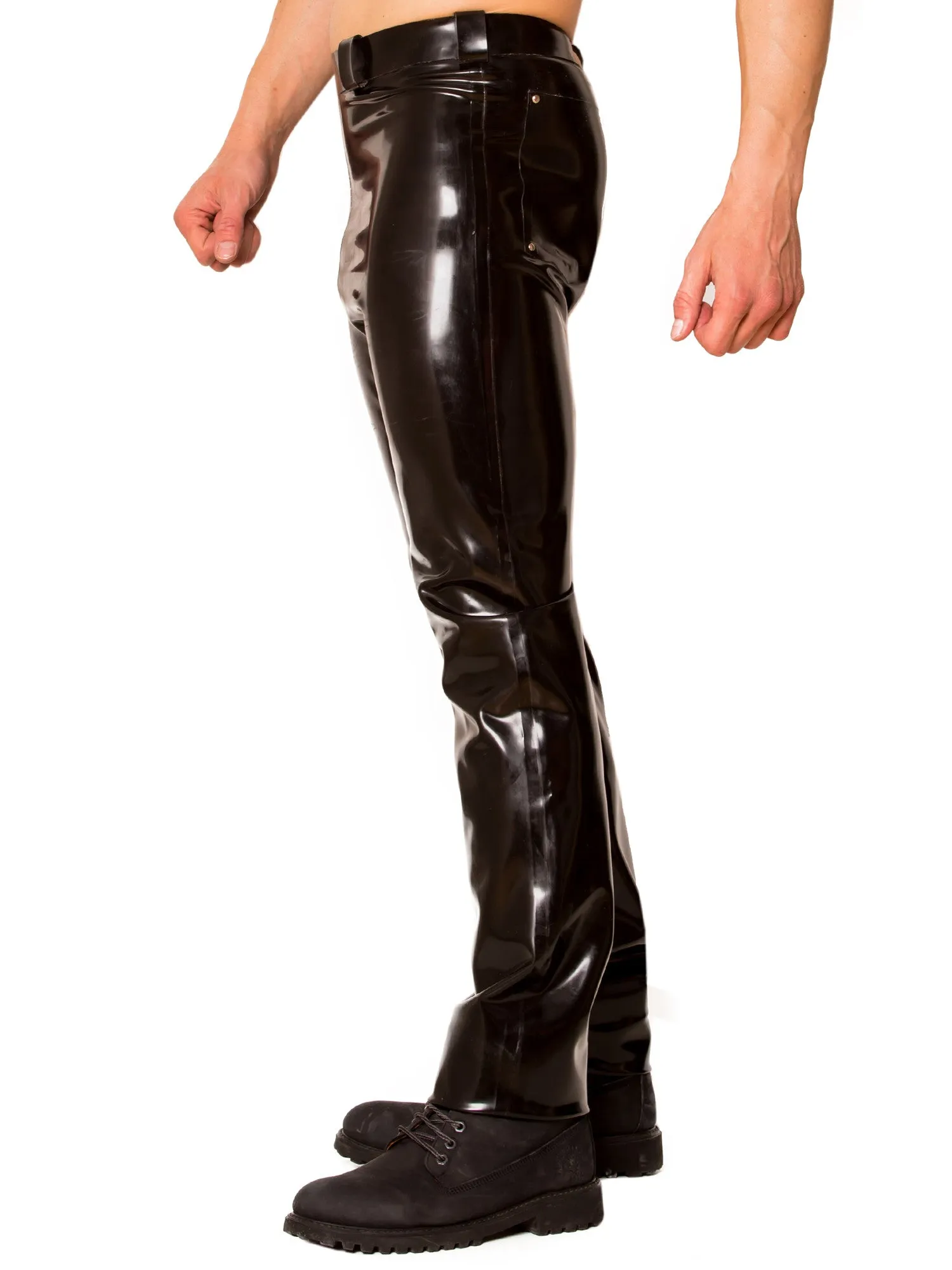 Black Simple Latex Jeans