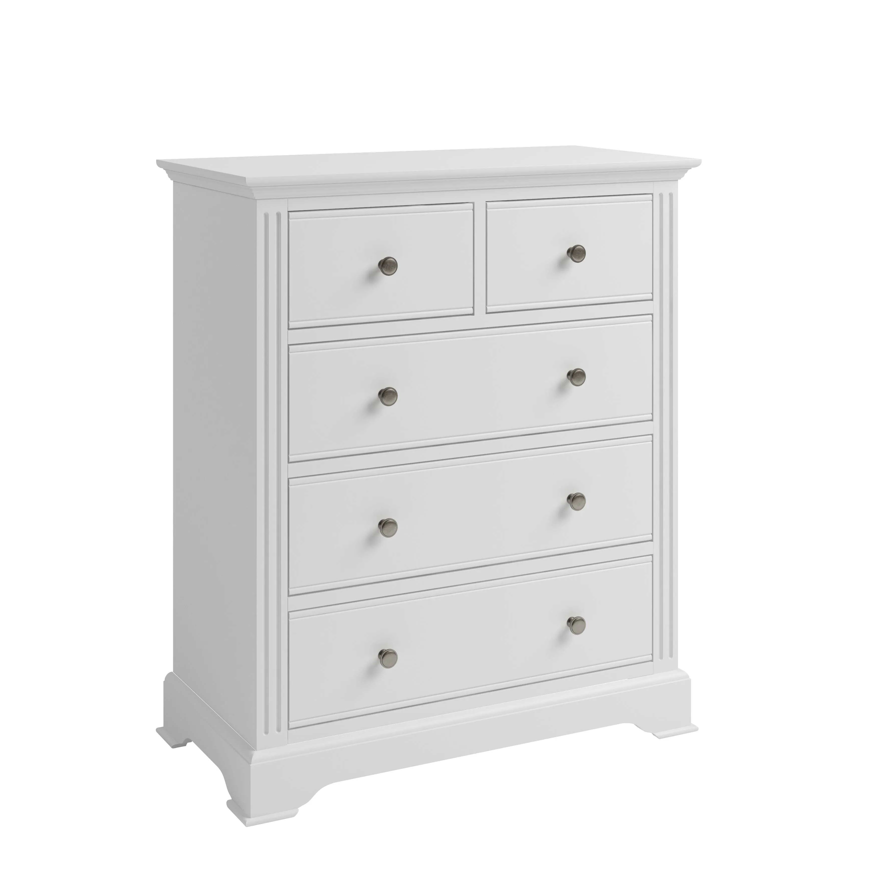 Bolton White 2 Over 3 Chest Of Drawers