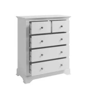 Bolton White 2 Over 3 Chest Of Drawers