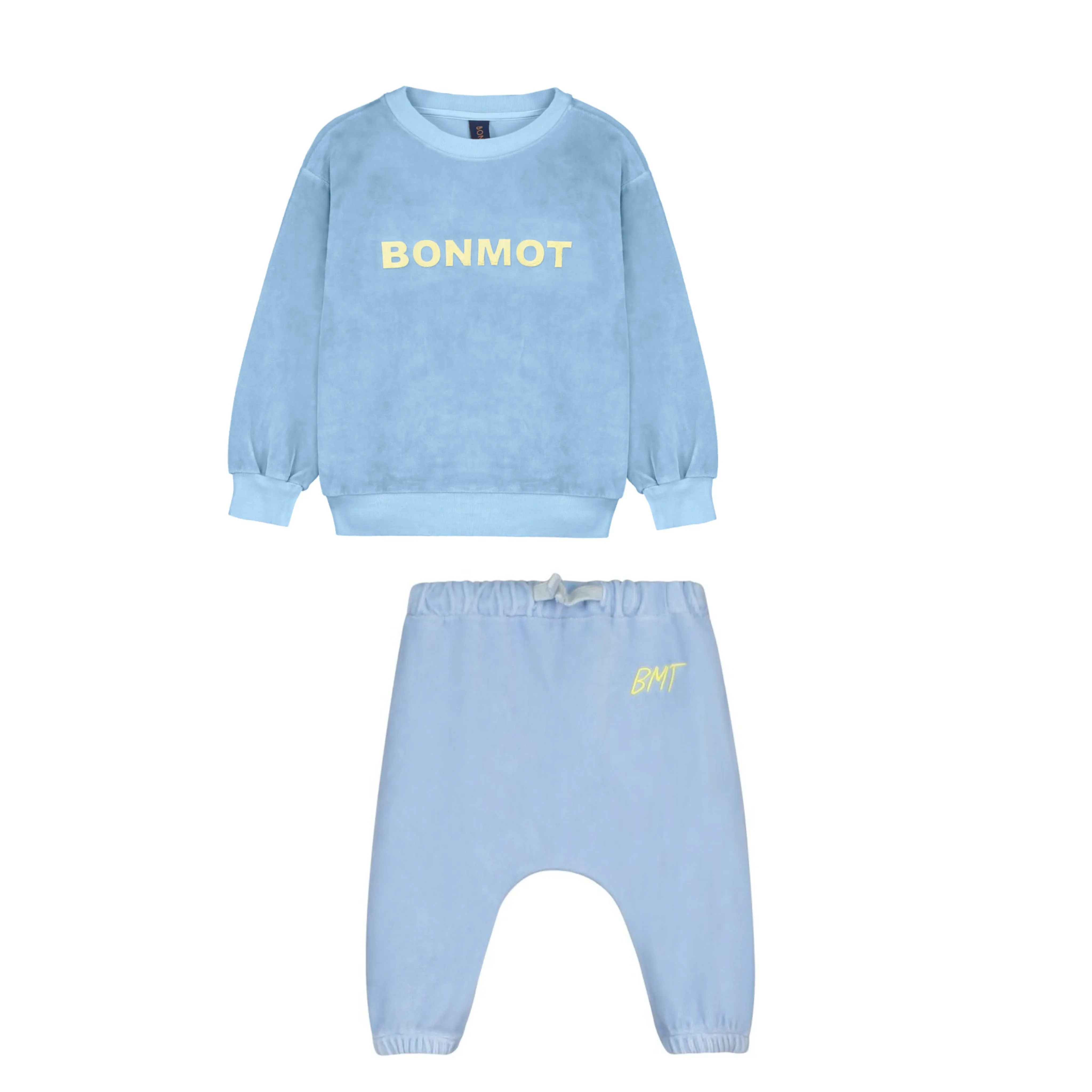 BONMOT LIGHT BLUE VELVET SET