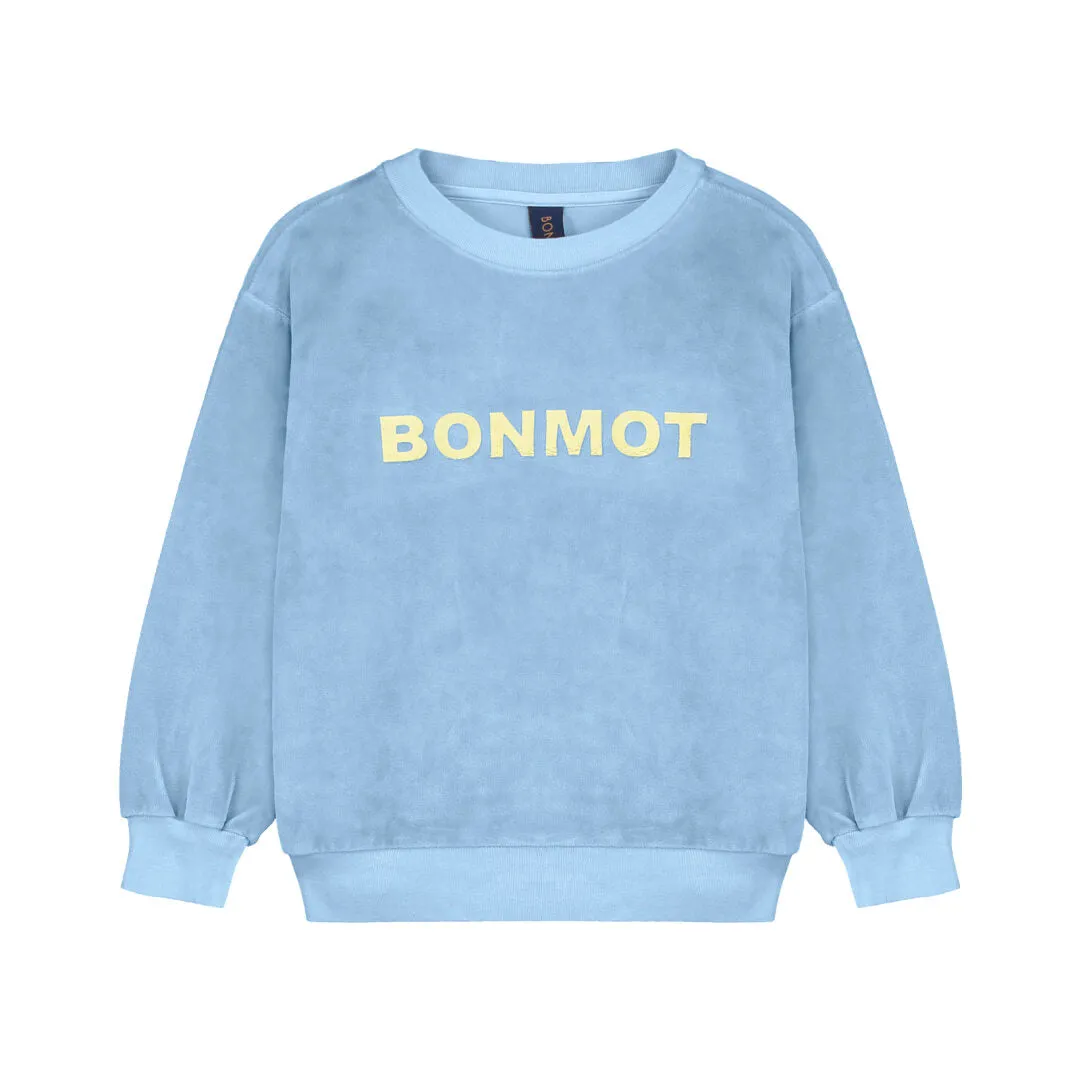 BONMOT LIGHT BLUE VELVET SET