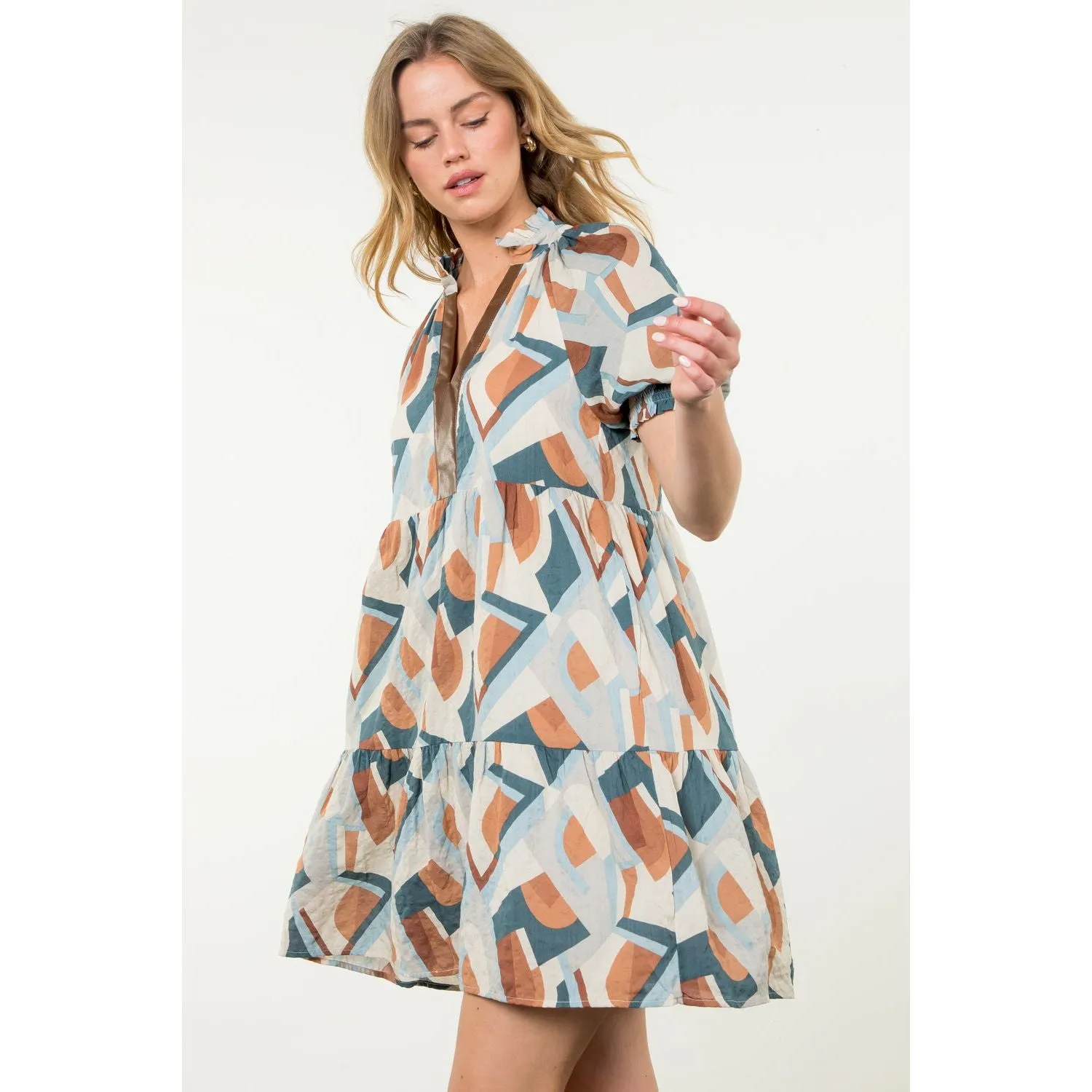 Bonnie Abstract Print THML Dress