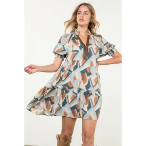 Bonnie Abstract Print THML Dress