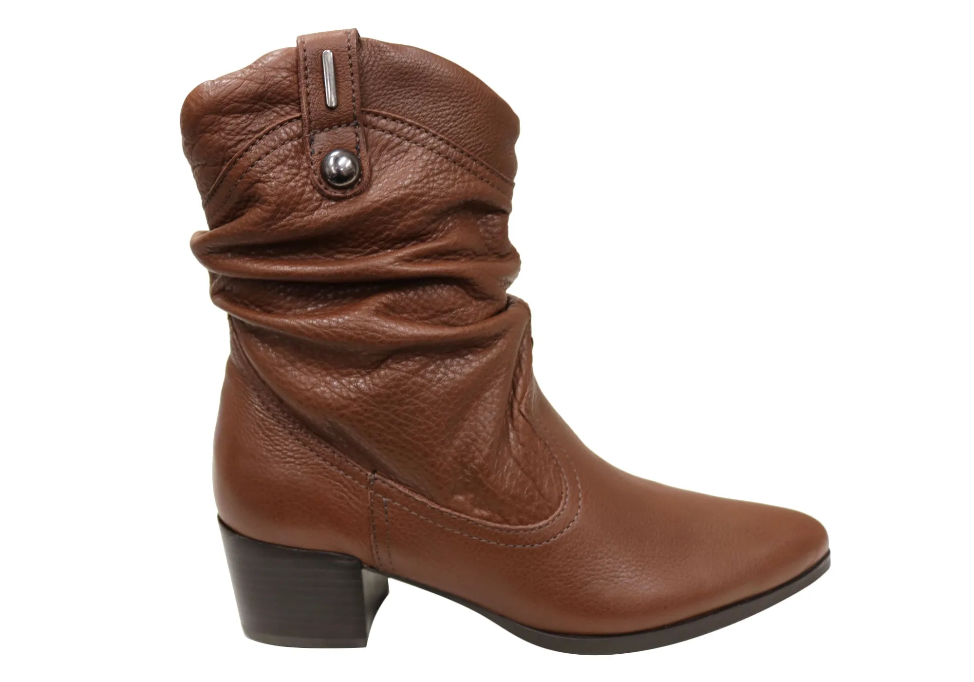 Bottero Brenda Womens Comfortable Leather Boots Made In Brazil