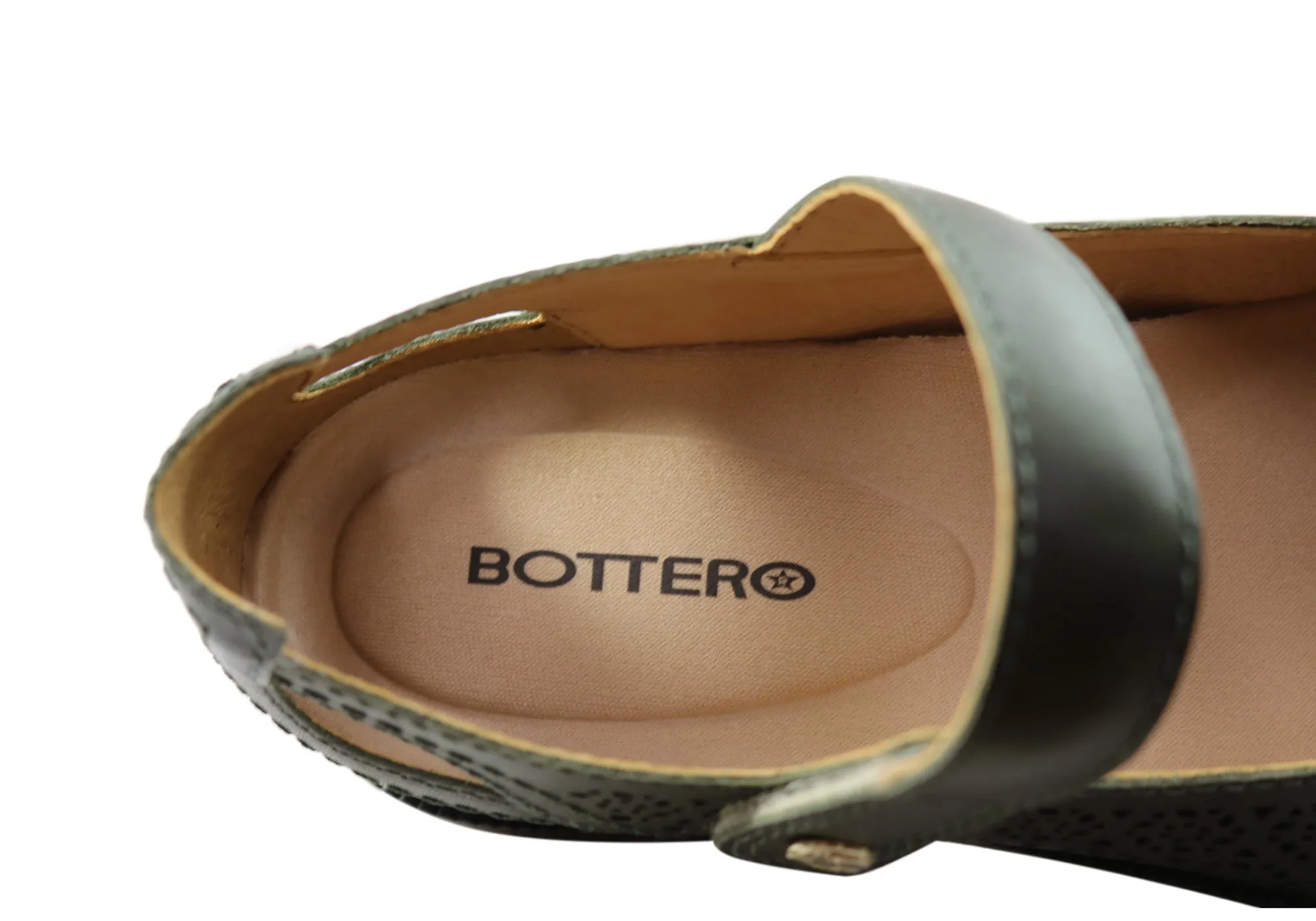 Bottero Laura Womens Comfortable Leather Shoes Made In Brazil