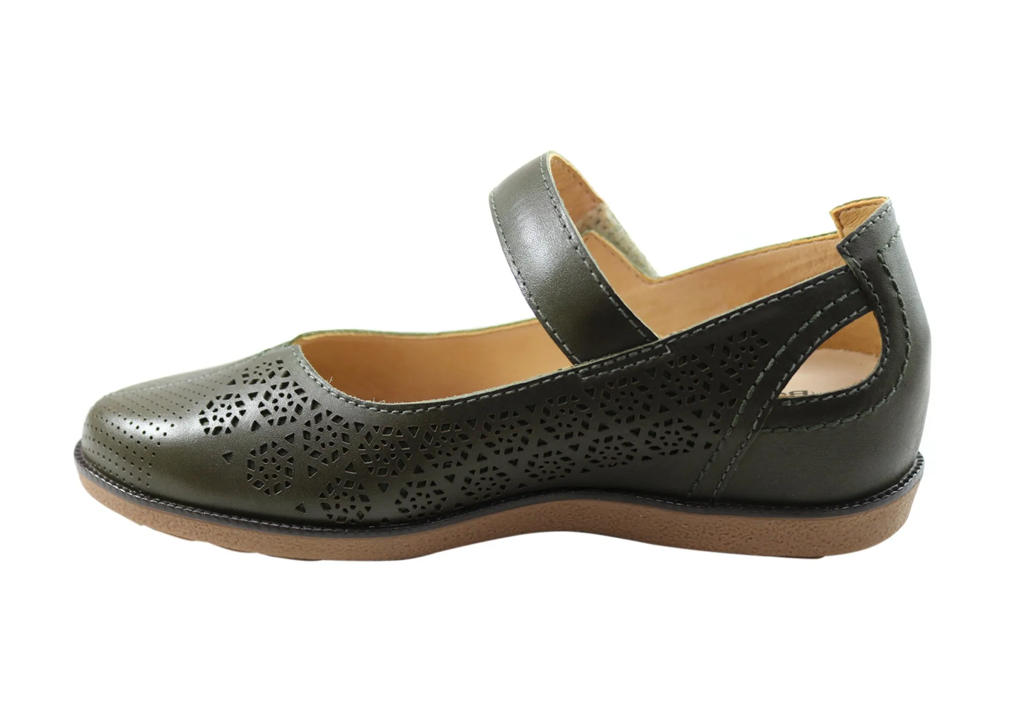 Bottero Laura Womens Comfortable Leather Shoes Made In Brazil