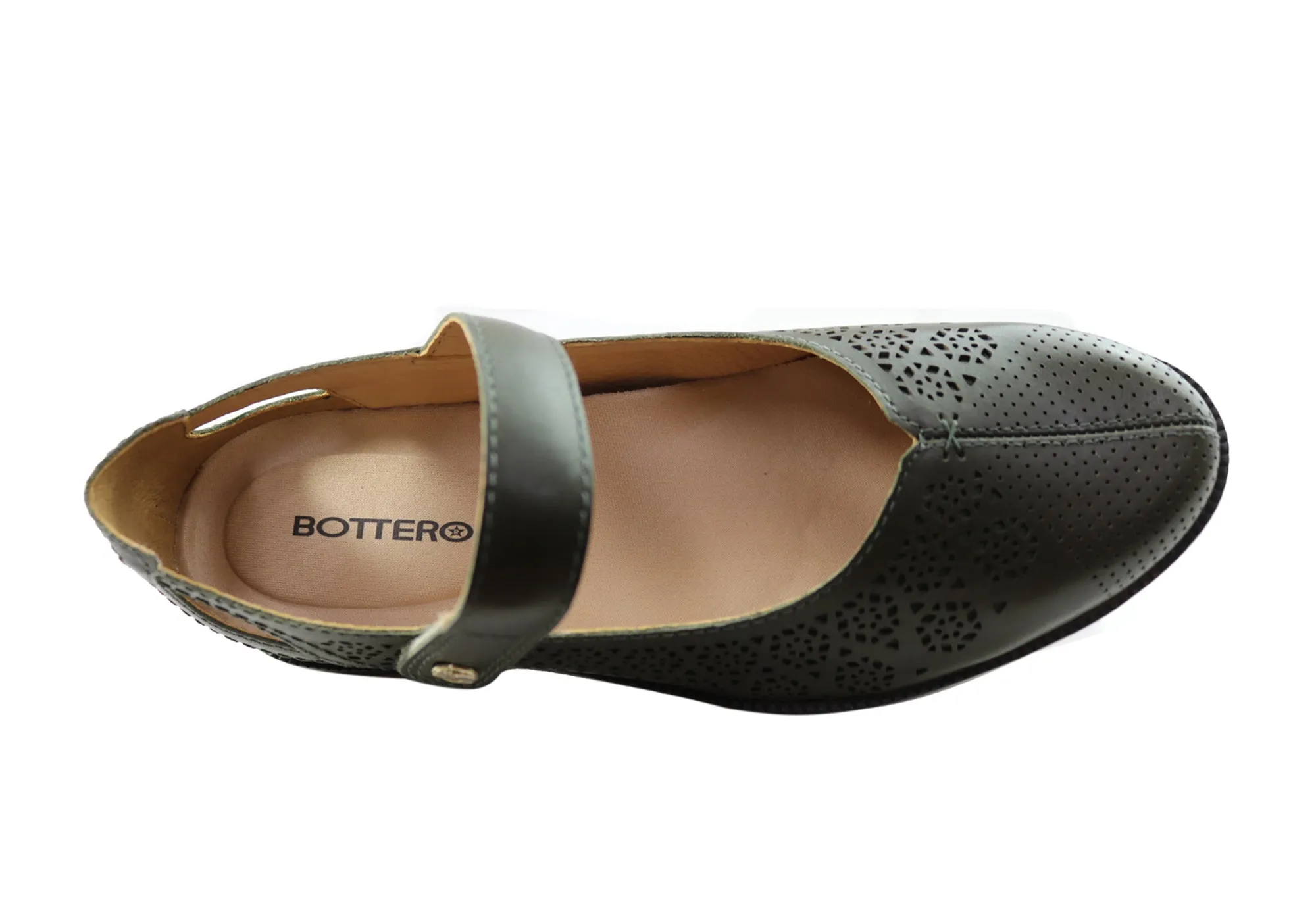 Bottero Laura Womens Comfortable Leather Shoes Made In Brazil