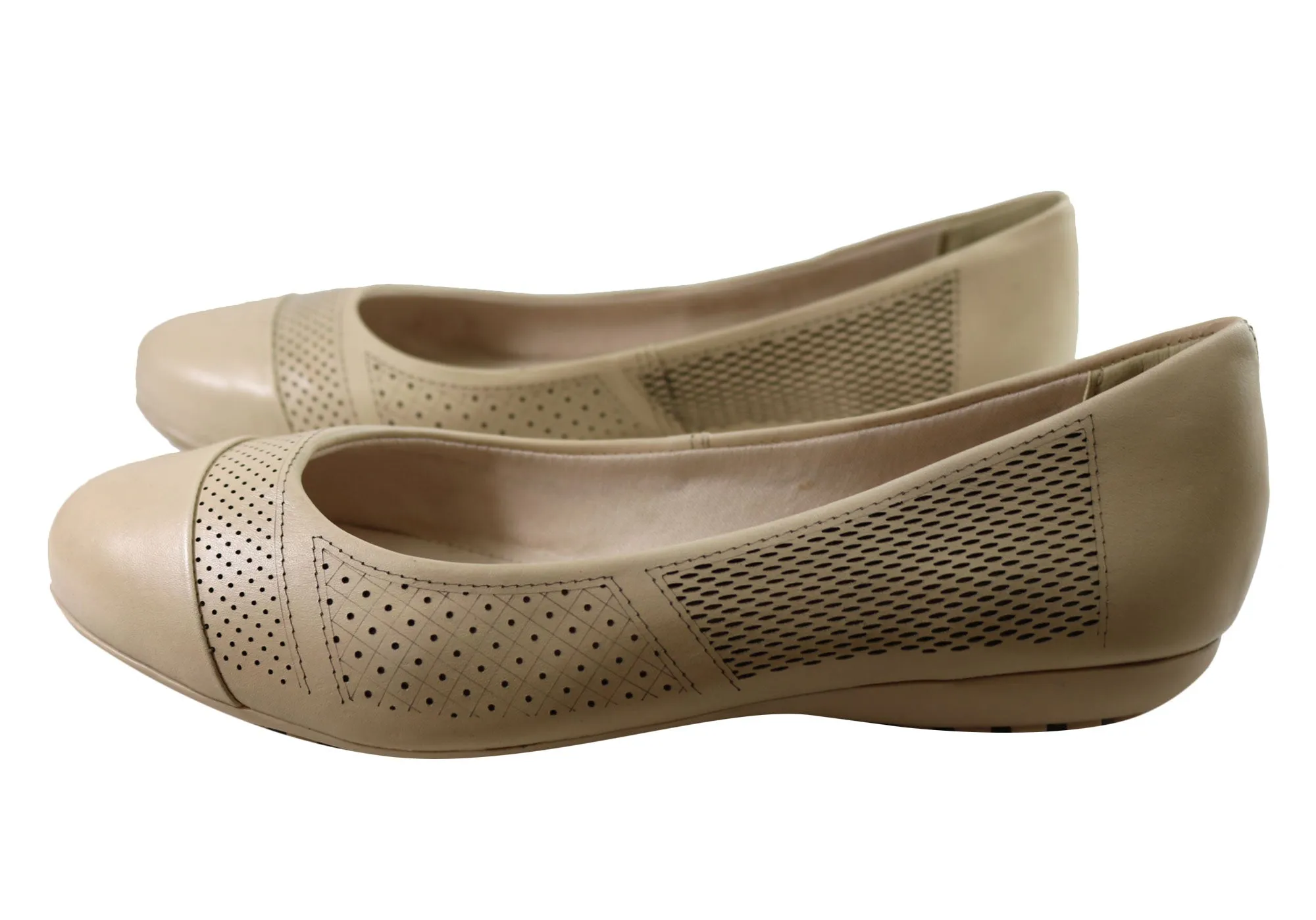 Bottero Torie Womens Comfortable Leather Flats Made In Brazil