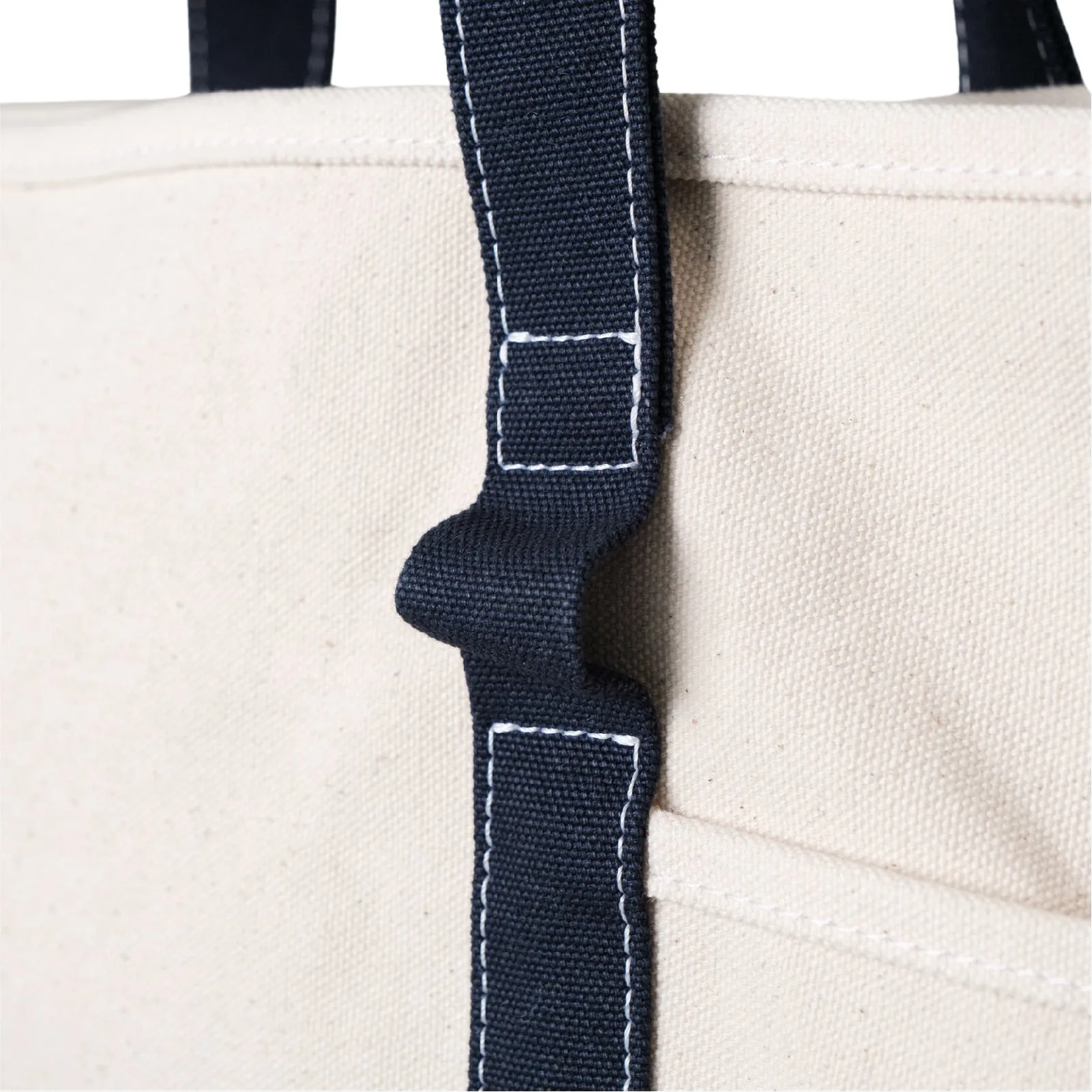 CAFE TOTE CANVAS - ECRU / NAVY