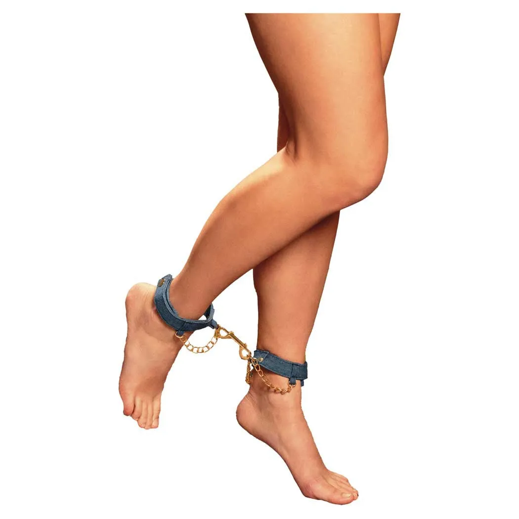 CalExotics Ride 'em Premium Denim Ankle Cuffs