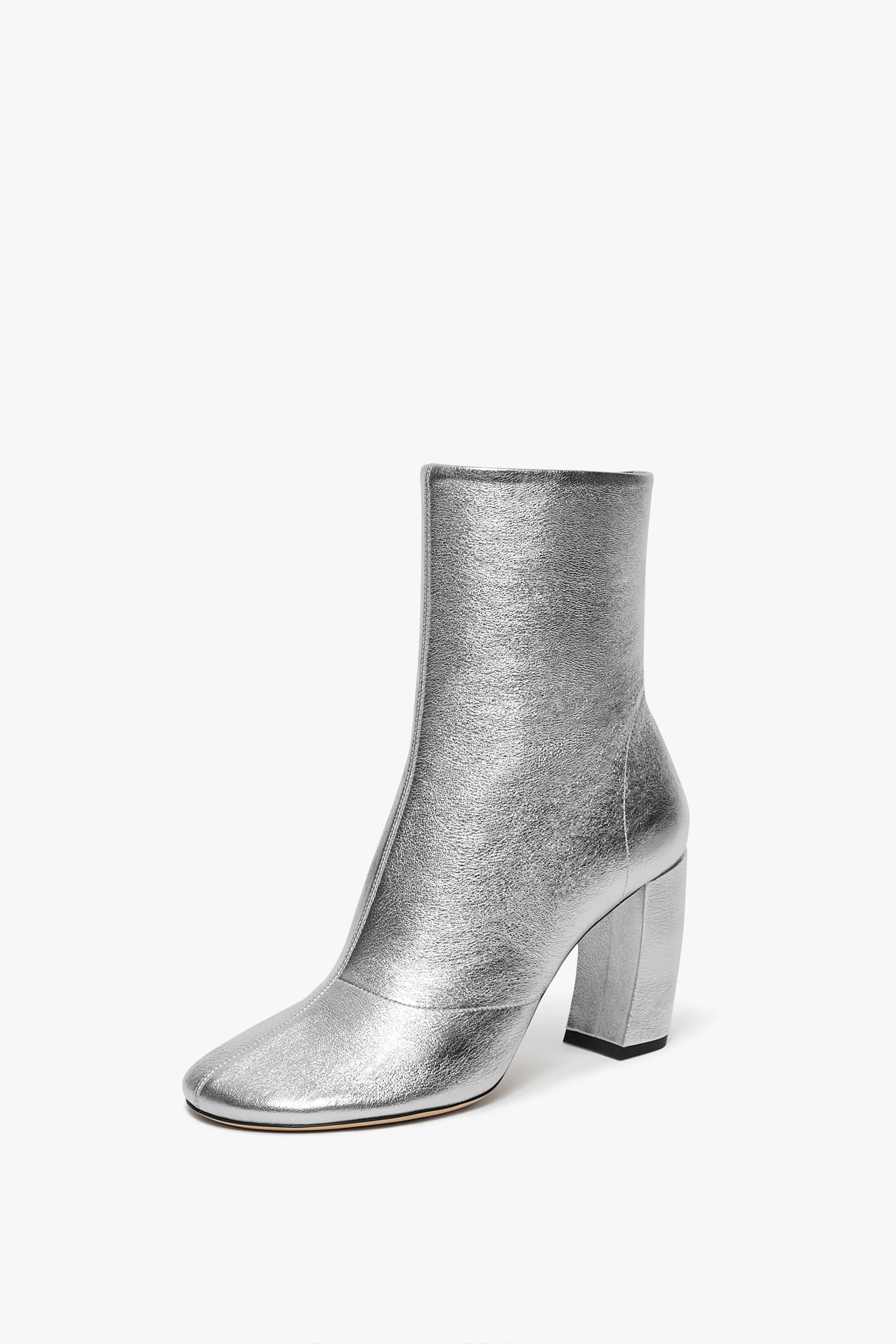 Capri Ankle Boot 85mm in Silver