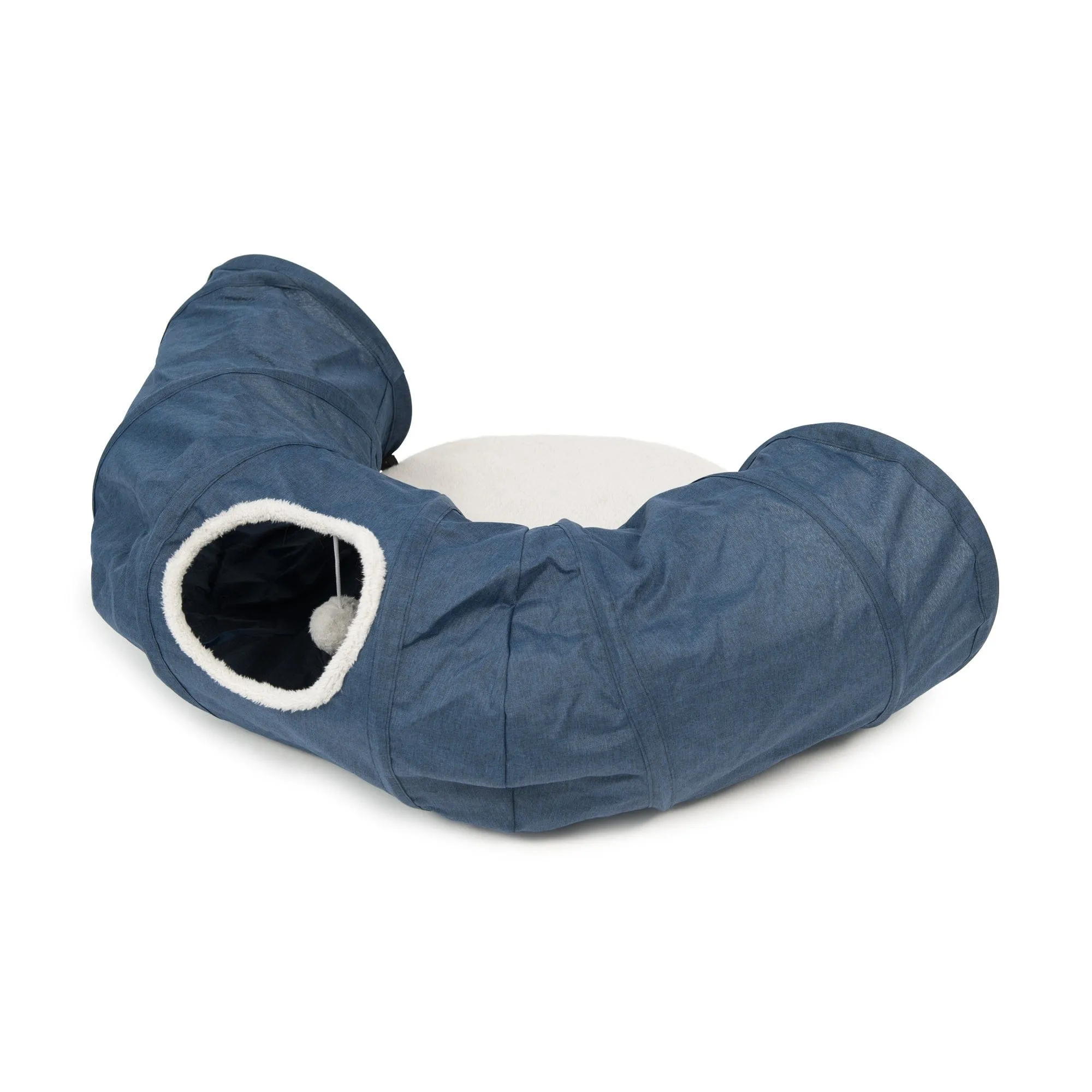 Catit Vesper Cat Tunnel with Sleeping Cushion in Blue