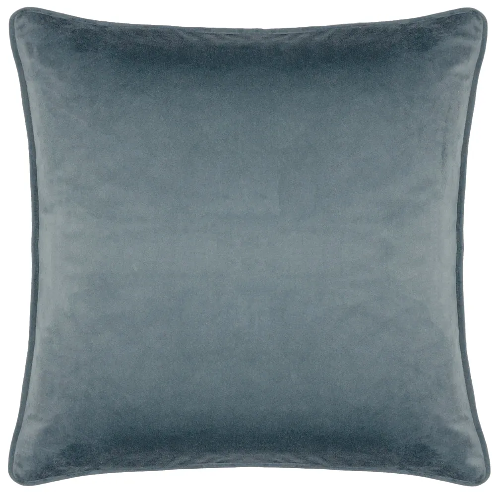 Chatsworth Peacock Piped Cushion Sage