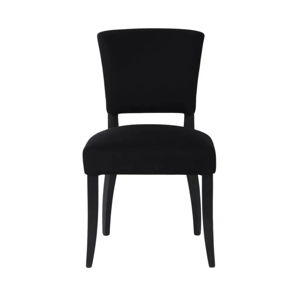 Chelsea Dining Chair Set of 2 - Black Cotton