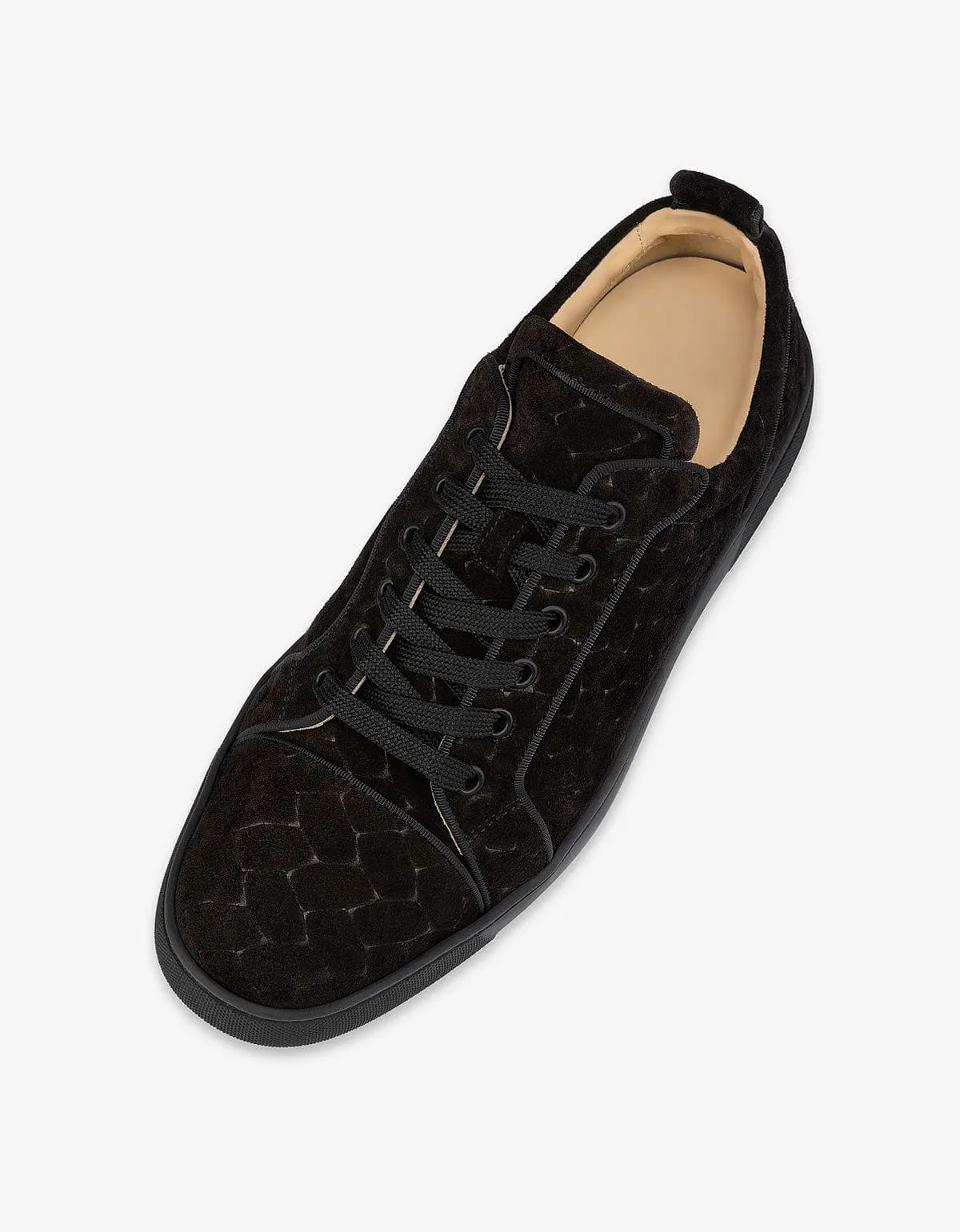 Christian Louboutin Louis Junior Black Braided Trainers -