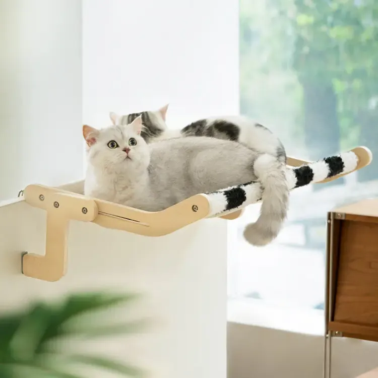 Curatepet  Cat hammock bed-Black/White