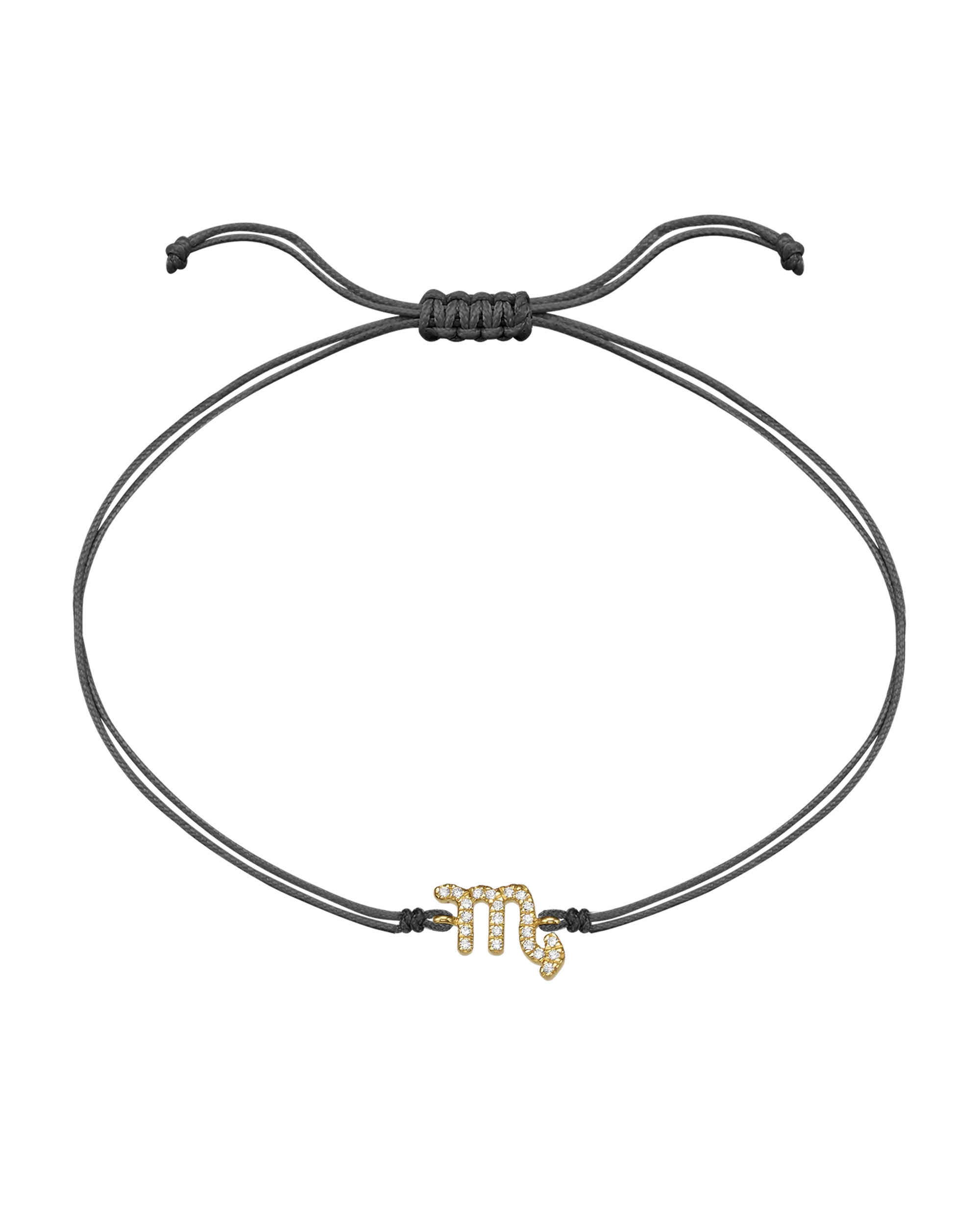 Diamond Zodiac Signs String of Love - 14K Yellow Gold