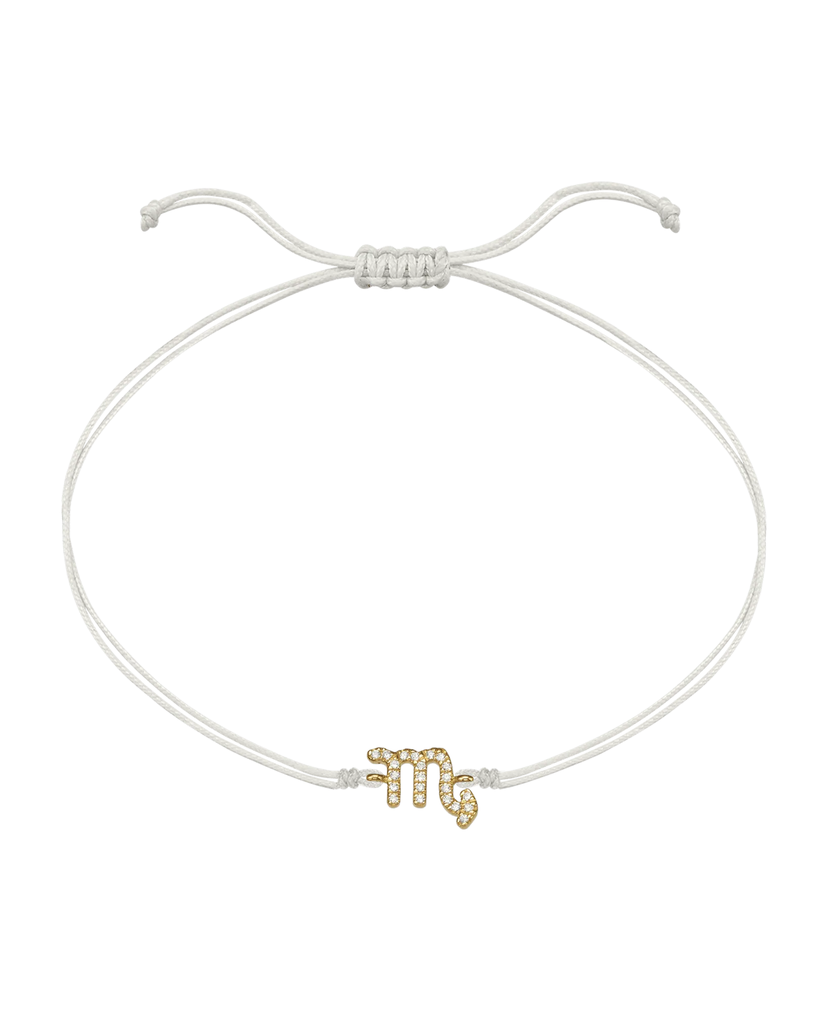 Diamond Zodiac Signs String of Love - 14K Yellow Gold