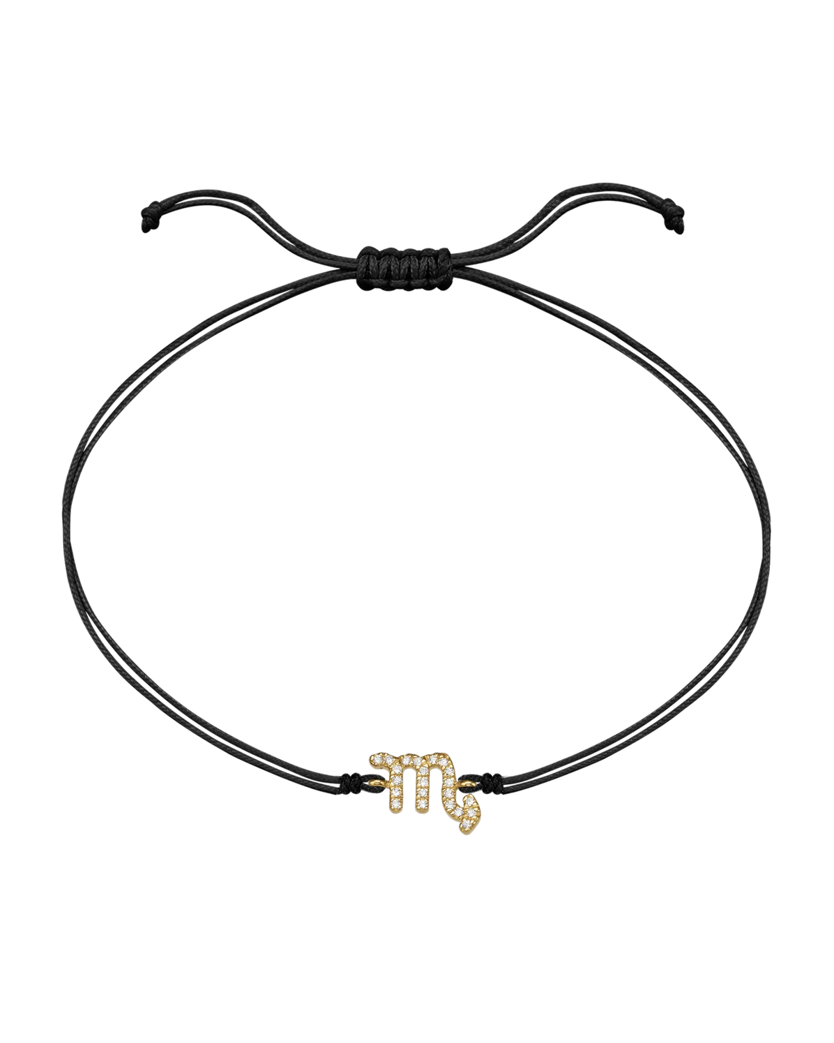 Diamond Zodiac Signs String of Love - 14K Yellow Gold