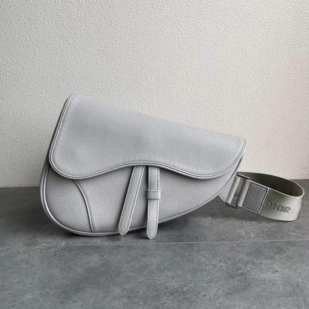 DIOR GRAY ULTRAMATTE SADDLE BAG