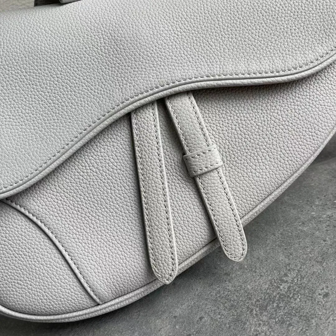 DIOR GRAY ULTRAMATTE SADDLE BAG