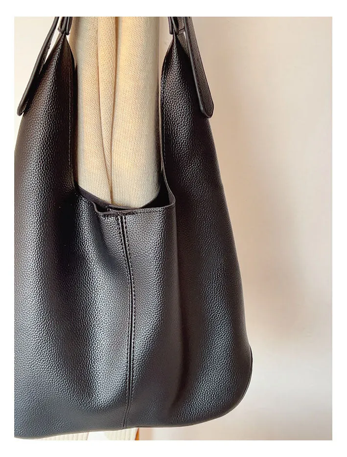 Elena Handbags Simple Leather Tote Bag