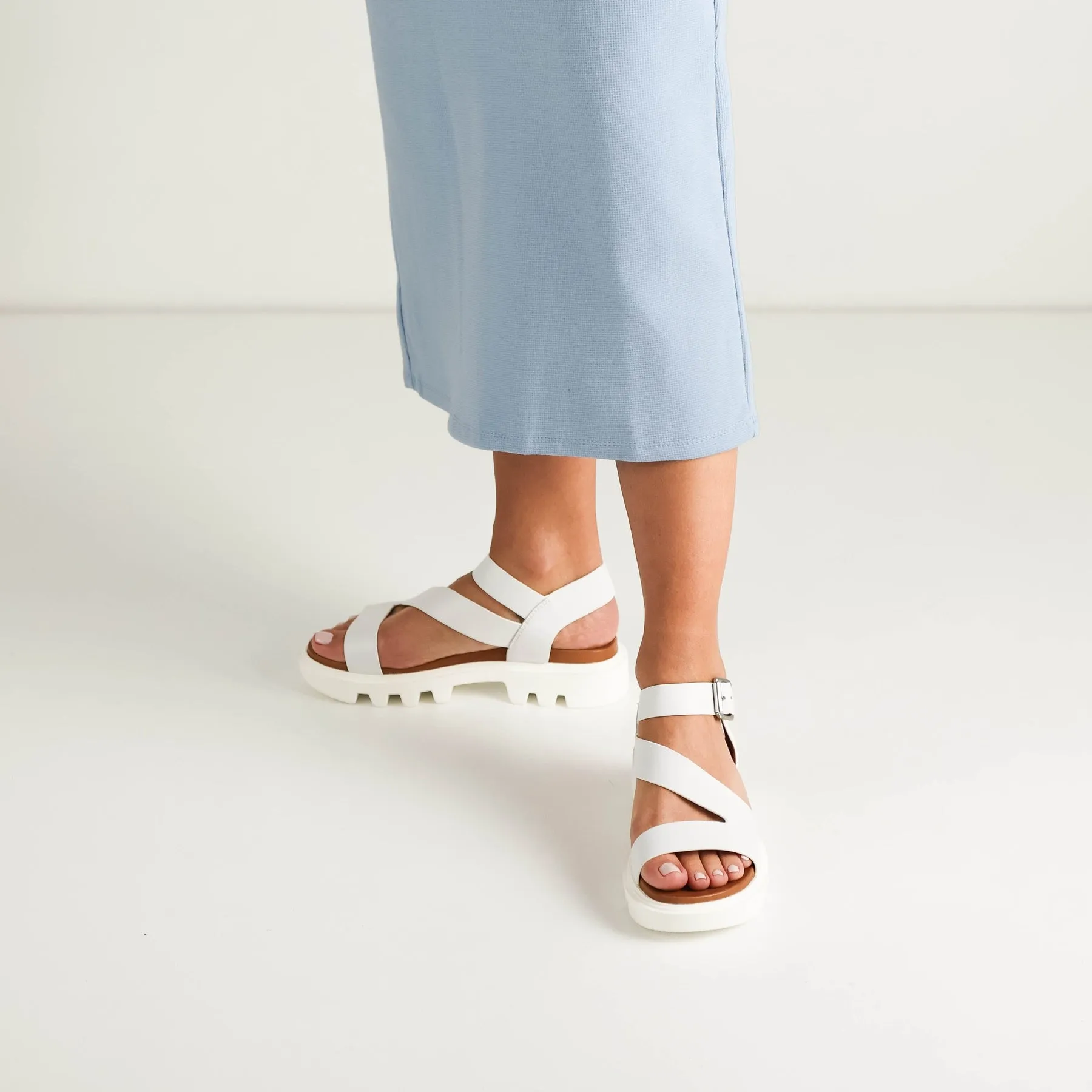 FLIGHER PLATFORM SANDALS LEATHER