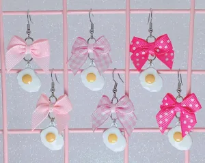 Fried Egg Earrings (11 Colors)