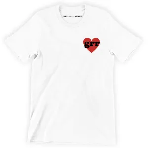 Grr Heart Embroidered Men's Feminist T-Shirt