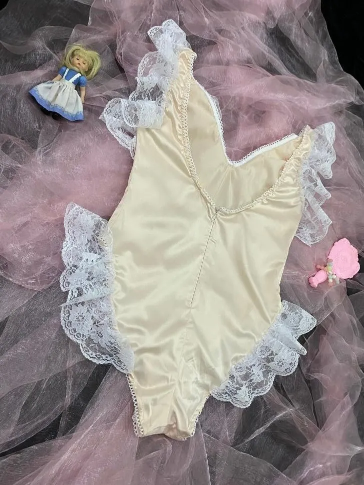 [Handmade Lingeire] Beige Angel Melody Lingerie Bodysuit