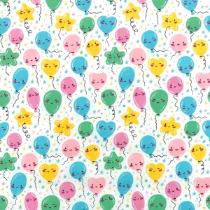 Happy Balloons Polycotton Fabric