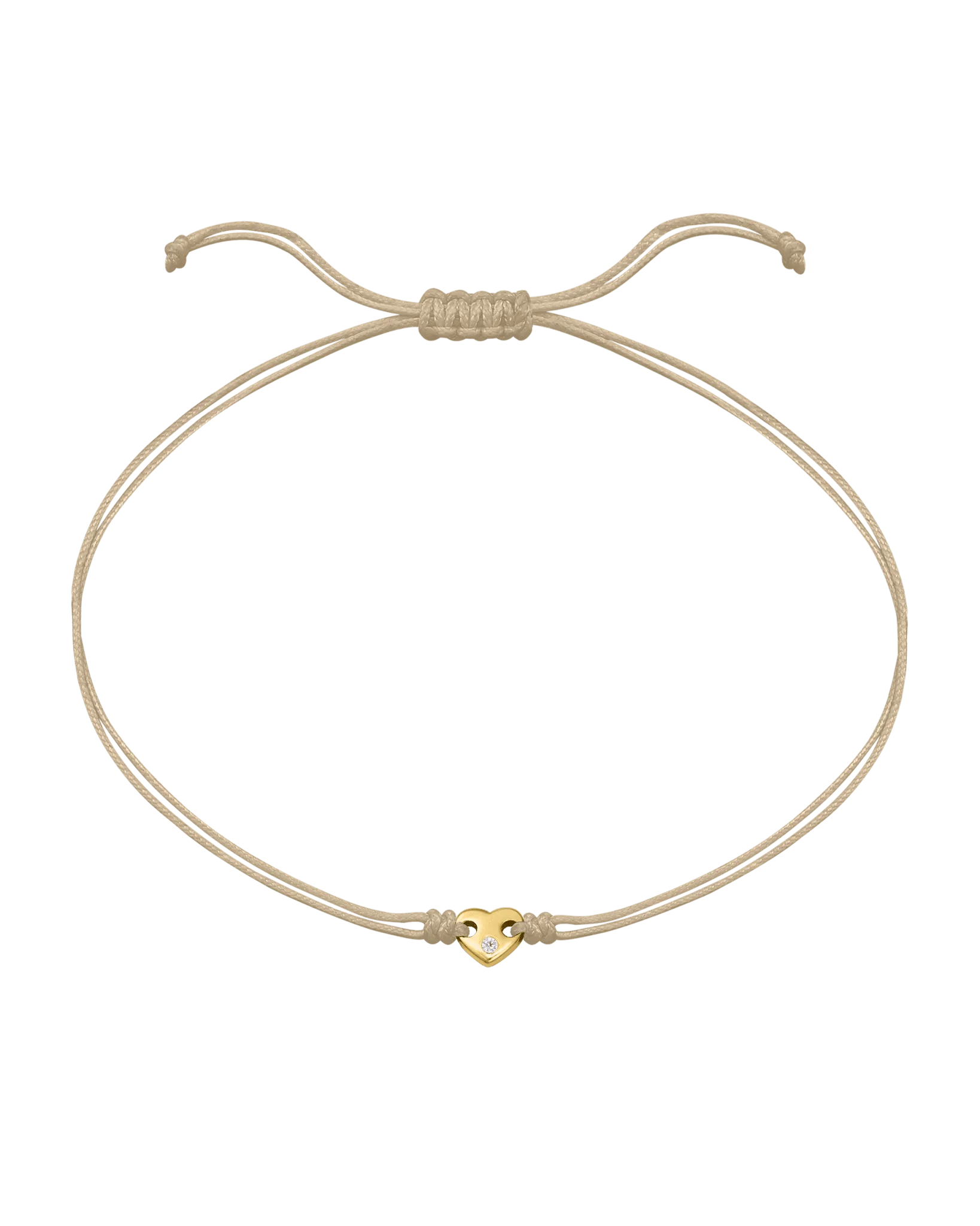 Heart of Gold String of Love Bracelet - 14K Yellow Gold