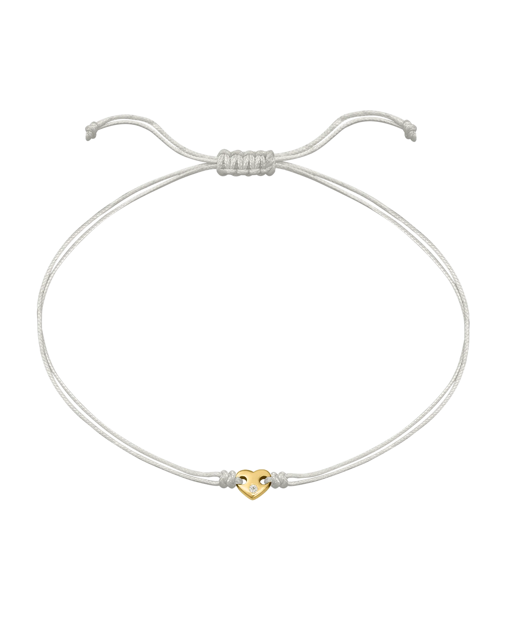 Heart of Gold String of Love Bracelet - 14K Yellow Gold