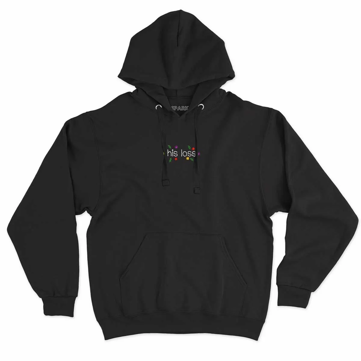 His Loss Embroidered Feminist Hoodie